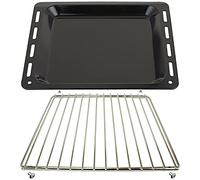 SPARES2GO Baking Tray + Adjustable Locking Arm Shelf compatible with IKEA Oven Cooker