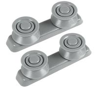 SPARES2GO Basket Drawer Runner Rail Rounded Wheels & Bracket for Baumatic Dishwasher (2 Sets)