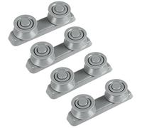 SPARES2GO Basket Drawer Runner Rail Rounded Wheels & Bracket for Kenwood Dishwasher (4 Sets)