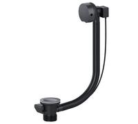 Spares2Go Bath Waste Combination Plug 40mm 1.5" Overflow Pop Up Trap (Black)