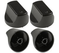 Spares2go Black Control Knob Switch for Hotpoint Hot-Ari DH53K DH53KS DH93CK Oven Cooker (Pack of 4)