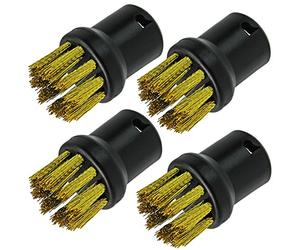 SPARES2GO Brass Wire Brush Nozzles compatible with Karcher Steam Cleaner (Pack of 4)