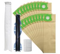 SPARES2GO Brushroll Bag and Filters Complete Service Kit for Sebo X Series X1 X1.1 X4 X5 Automatic Extra Vacuum Cleaners (20 Bags)