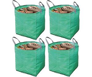 SPARES2GO Builders Heavy Duty Rubble Sack Rubbish Bag (120 Litre, Pack of 4)
