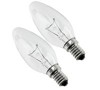 SPARES2GO Candle Bulbs for Dimplex Electric Heater/Fire (Pack of 2, 40 Watt)