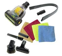 SPARES2GO Car Valet Turbo Floor Brush Crevice Upholstery Tool Kit Compatible with Karcher Vacuum Cleaner (32mm / 35mm)