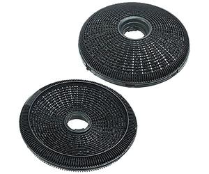 SPARES2GO Carbon Filters for Bosch fits Neff Cooker Hoods 190mm, Pack of 2 | Activated Charcoal Vent Fan Replacement Recirculation Filter Set, Eliminates Grease and Cooking Odours, 19cm Diameter