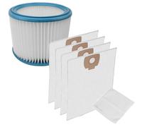 SPARES2GO Cartridge Filter + 4 x Cloth Bags compatible with Nilfisk Alto Aero Wet & Dry Vacuum Cleaner
