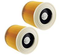 SPARES2GO Cartridge Filter compatible with Karcher MV3 K2301 A2251 VC6300 WD3230 Vacuum Cleaners (Pack of 2)