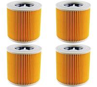 SPARES2GO Cartridge Filter compatible with Karcher Wet & Dry Vacuum Cleaner (Pack of 4 Filters)