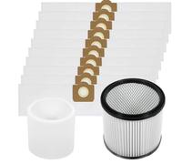 SPARES2GO Cartridge + Foam Filter + 10 Dust Bags compatible with Titan TTB350 TTV431 16L 20L 30L 40L Vacuum Cleaner