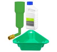 SPARES2GO Central Heating Cleanser Concentrate Liquid (500ml Bottle) + Radiator Dosing Funnel Tool + Draining Tub