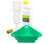 SPARES2GO Central Heating Inhibitor Concentrate Liquid (500ml Bottle) + Radiator Dosing Funnel Tool + Draining Tub