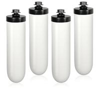 SPARES2GO Ceramic Gravity Water Filter Candle 7in fits British Berkefeld fits BERKEY Ultra Fluoride Removal (4 Pack)