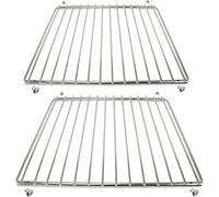Spares2Go Chrome Adjustable Universal Fixed Arm Grill Shelf For All Makes Of Oven Cooker & Grill (310 X 360-530mm, Pack Of 2)