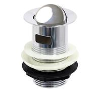 Spares2Go Chrome Slotted Sink Basin Bathroom Kitchen Waste Flip Plug (1 1/4")