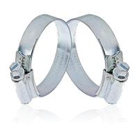SPARES2GO Clamp Clips for Corrugated Flexible Hose Tube Pipe (for 25mm Diameter, Pack of 2)