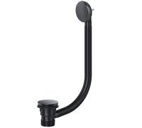 Spares2Go Clicker Bath Waste Plug 40mm 1.5" Combination Click Clack Overflow (Black)