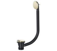 SPARES2GO Clicker Bath Waste Plug 40mm 1.5" Combination Click Clack Overflow (Brushed Brass)
