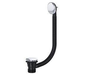 SPARES2GO Clicker Bath Waste Plug 40mm 1.5" Combination Click Clack Overflow (Silver)