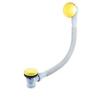 Spares2Go Clicker Bath Waste Plug Combination Click Clack Sprung Pop Up Overflow (Gold, 40mm / 1.5" Bsp)