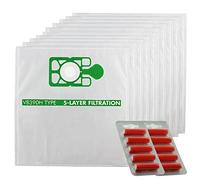 SPARES2GO Cloth Hoover Bags compatible with Numatic Harry HHR200 HHR200a HHR20012 Vacuum Cleaners (Pack of 10 + 10 Fresheners)