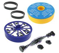 SPARES2GO Clutch Brushroll Roller Bar + Filters + Drive Belts for Dyson DC07 Vacuum Cleaner