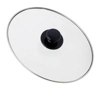 SPARES2GO Complete Oval Glass Lid & Knob Handle compatible with Cookworks Slow Cookers (265mm x 215mm)