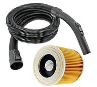 SPARES2GO Complete Pipe Hose Handle + Cartridge Filter for Karcher A2004 A2024PT A2054ME A2064PT MV2 MV3 WD2 WD3 Series Vacuum Cleaners
