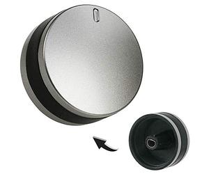 Spares2go Control Dial Switch Knob for Lamona 450002486 LAM3200 LAM3204 LAM3401 Oven Cooker 40 mm Plastic (Silver/Black)