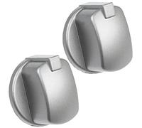 Spares2go Control Knob Switch Button for Indesit Cooker Oven (Pack of 2, Silver/INOX)