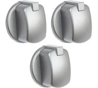 Spares2go Control Knob Switch Button for Indesit Cooker Oven (Pack of 3, Silver