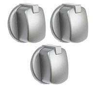 Spares2go Control Knob Switch Button for Indesit Cooker Oven (Pack of 3, Silver/INOX)
