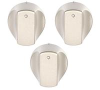 Hot-Ari ix Control Knob Switch for Hotpoint Oven Cooker (Silver, Pack of 3)
