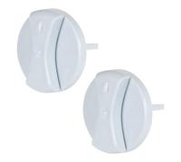 Spares2Go Control Knobs For Vaillant Vuw Boiler Temperature On Off Switch Dial (Pack Of 2, Grey, 45mm)