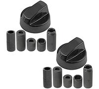 Spares2go Control Switch Knob for Ignis & Whirlpool Oven Cooker/Hobs (Black, Pack of 2)