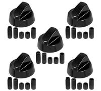 Spares2go Control Switch Knob for Ignis & Whirlpool Oven Cooker/Hobs (Black, Pack of 5)
