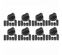 UNIVERSAL Black CONTROL KNOB & ADAPTORS for IGNIS Cooker Oven Hob x 6