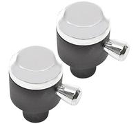 Spares2go Control Switch Knob for Rangemaster 90 110 Classic Oven Hob (Silver/Chrome, Pack of 2)