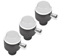 Spares2go Control Switch Knob for Rangemaster 90 110 Classic Oven Hob (Silver/Chrome, Pack of 3)