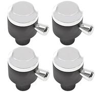 Spares2go Control Switch Knob for Rangemaster 90 110 Classic Oven Hob (Silver/Chrome, Pack of 4)