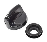 Spares2go Control Switch Knob & Seal Compatible with Miele KM361G KM363G KM371G KM391G KM520 KM523 Hob Oven Cooker (Black)