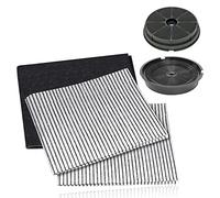 SPARES2GO Cooker Hood Filter Kit compatible with B&Q Cata Designair Vent Extractor (Carbon Charcoal x 2 + Grease Filters)