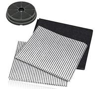 SPARES2GO Cooker Hood Filter Kit compatible with Cooke & Lewis CLVH60SS-C CLVH60W-C CLIH60-C Vent Extractor (Carbon Charcoal + Grease Filters)