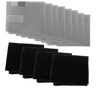 SPARES2GO Cooker Hood Grease Filter Kit for Belling Kitchen Extractor Fan Vent (8 x Grease, 4 x Carbon Filters)