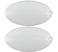 Spares2go Cooker Hood Light Diffuser/Lens Oval Cover Plate (Pack of 2, 100mm x 52mm)