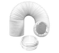 Spares2Go Cooker Hood Vent Hose 6 Metre 5" 5.9" Duct Pipe Extension Threaded Coupler Connector Ring Kit