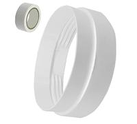 SPARES2GO Cooker Hood Vent Hose Connector Adaptor Kit 6" 150mm Threaded Duct Outlet Ring + Sealing Tape