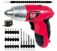 SPARES2GO Cordless Rechargeable Electric Screwdriver 4.8v Drill + Bit Set + Flex Extension