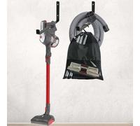Spares2Go Cordless Stick Vacuum Storage Brackets Universal Wall Mount Hook Rack Steel Tools Organiser